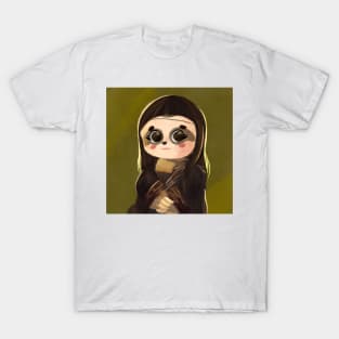 slowlisa, beautiful sloth named lisa like monalisa T-Shirt